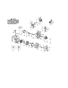 Cylinder/Crankshaft/Crankcase Diagram and Parts List for WT200 Type 1 Weed Eater Leaf Blower / Vacuum